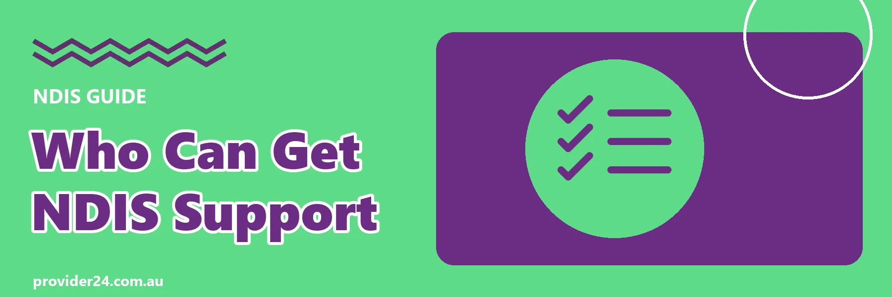 Who can get NDIS support guide